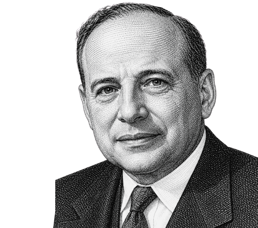 Benjamin Graham, freigestelltes Schwarz-Weiß-Porträt